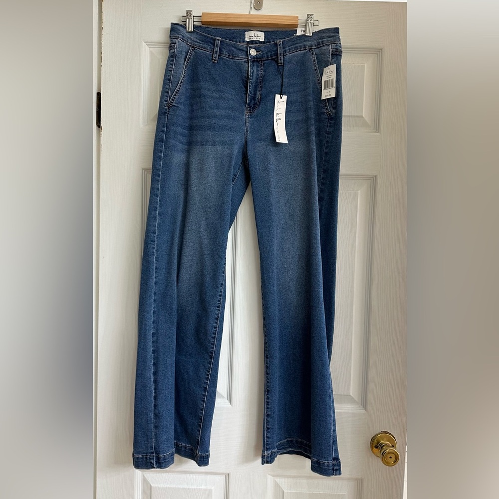Nicole Miller Classic Blue Wide Leg Jeans Size 8